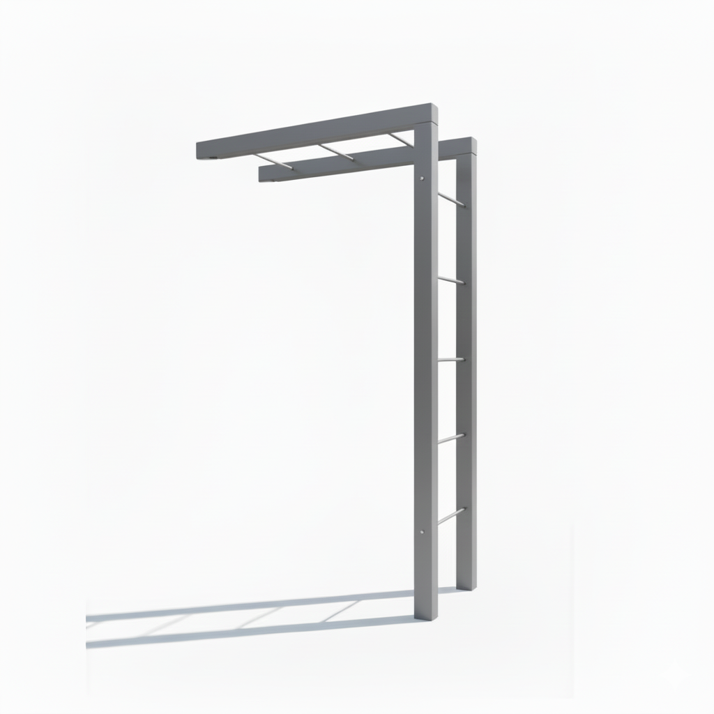 Wandrosenbogen in graualuminium