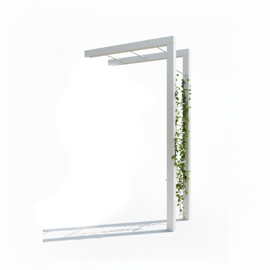 Wandrosenbogen in weissaluminium