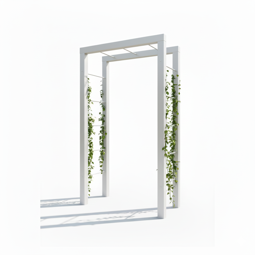 Rosenbogen in RAL 9006 weissaluminium